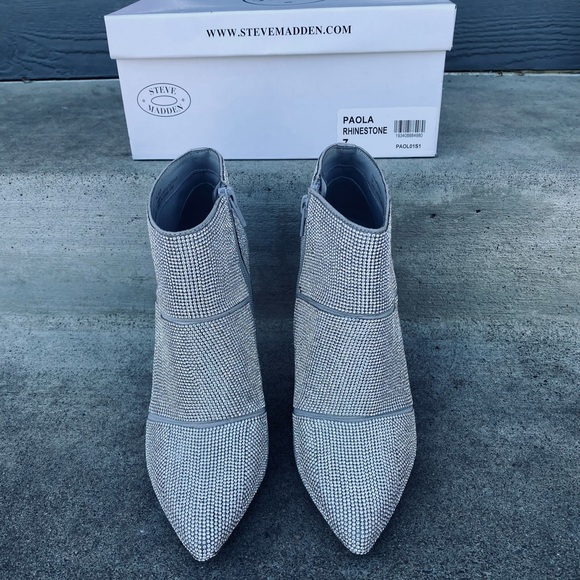 NEW Rhinestone booties women’s size 7 - Picture 3 of 9